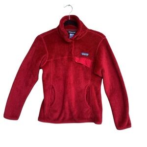 Patagonia Re-Tool Snap-T Quarter Zip Pullover Jacket Red Womens XS Extra Small